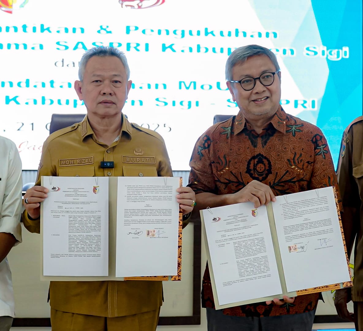 PENANDATANGANAN MOU PEMDA SIGI DENGAN WALI SASPRI TAHUN 2025